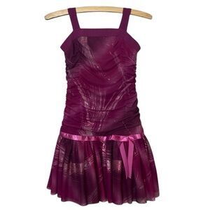 D7- girls purple cute dress size 6X B WEAR